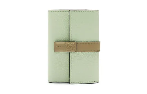 LOEWE Soft Grain Calfskin Wallet Small Women's Spring Emerald & Clay Green