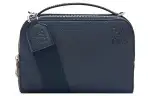 LOEWE Soft Grain Cow Leather Camera Bag, Crossbody Bag Mini Men's Dark Marine Blue