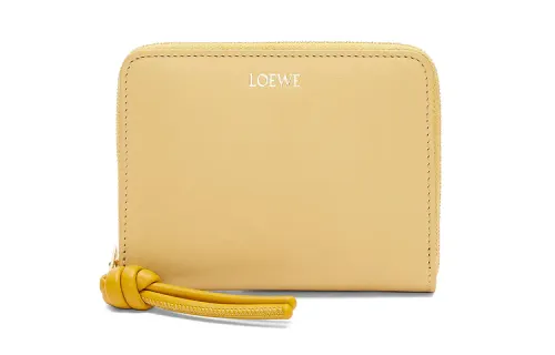 LOEWE Nappa Cow Leather Wallet Regular Women's Deep Butter & Sunflower Yellow