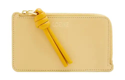 LOEWE Bright Nappa Cow Leather Card Holder Regular Women's Deep Butter & Sunflower Yellow