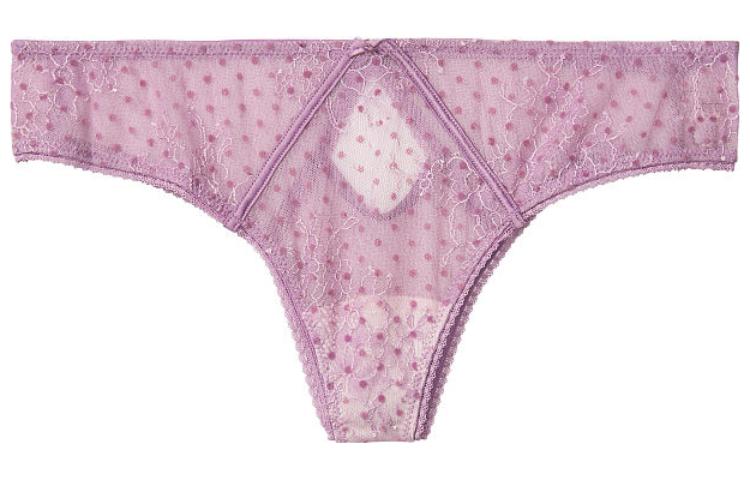 Женские трусы Victoria's Secret с кружевом (фиолетовые)