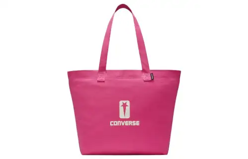 Converse DRKSHDW Collaboration Cotton Tote Bag, Shopping Bag, Handbag Regular Unisex Bright Pink