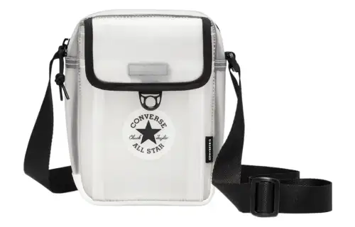 Converse Synthetic Material Patchwork Fabric Shoulder Bag, Crossbody Bag Regular Unisex Vintage White