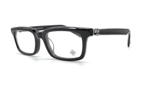 Chrome Hearts Irregular Shape Eyeglass Frames Unisex Black Silver