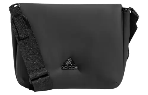 Adidas Polyurethane Messenger Bag, Crossbody Bag, Shoulder Bag Unisex Black