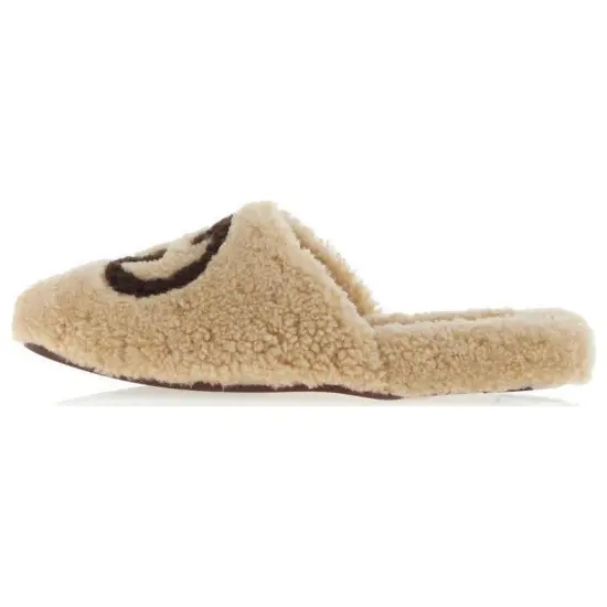 GUCCI Women's Faux Shearling Slipper 'Butterscotch'