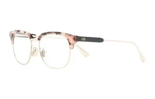 DIOR Acetate Irregular Shape Eyeglass Frames Women's Tortoiseshell