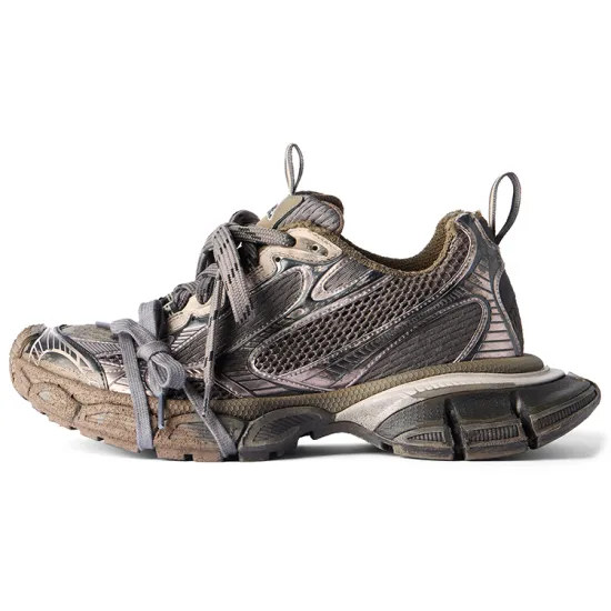 Balenciaga 3XL Sneaker Worn Out Sneakers 'Brown Mesh And Polyurethane'