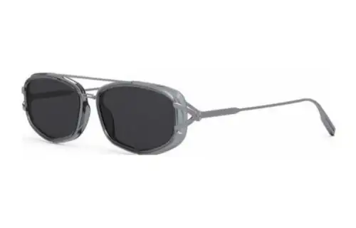 DIOR Irregular Shape Sunglasses Women's Silver