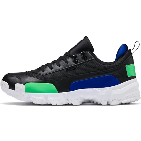 PUMA Trailfox Leather Black Green Blue