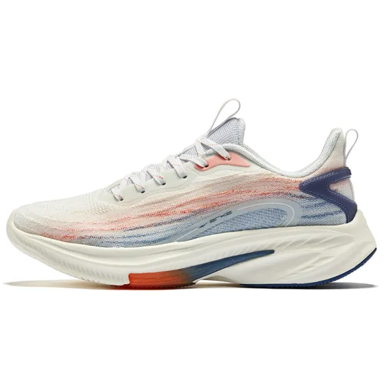 Erke Cushioning Wear-Resistant Low-Top Running Shoes Men's White Orange