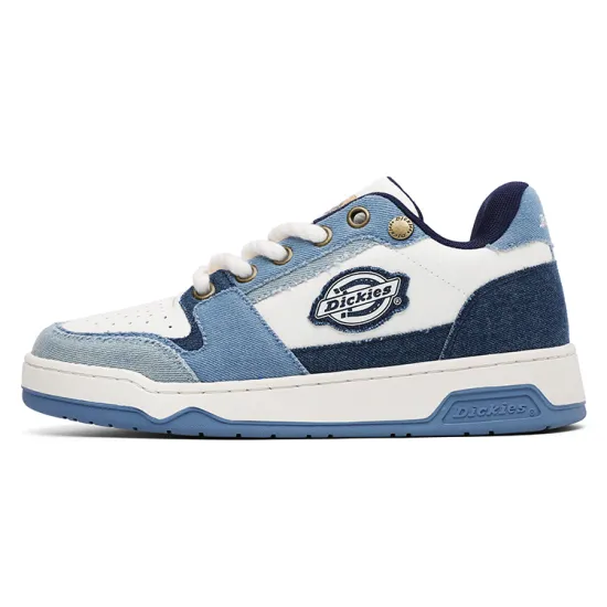 Dickies 100th Anniversary Skateboard Shoes Men Low-Top White Blue