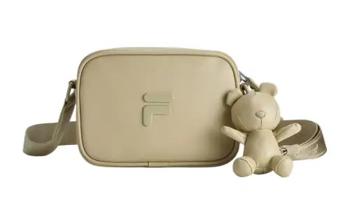 FILA FUSION Polyurethane PU Synthetic Leather Cute Bear Camera Bag, Shoulder Bag, Crossbody Bag Unisex