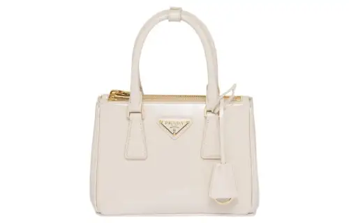 PRADA Galleria Killer Bag Leather Shoulder Bag, Crossbody Bag, Handbag Mini Women's Ivory
