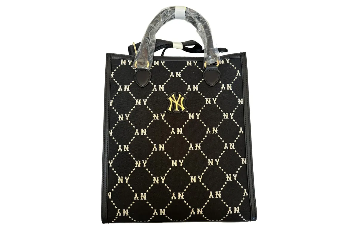 MLB PVC Tote Bag, Shopping Bag, Shoulder Bag, Crossbody Bag, Handbag Medium Unisex Black
