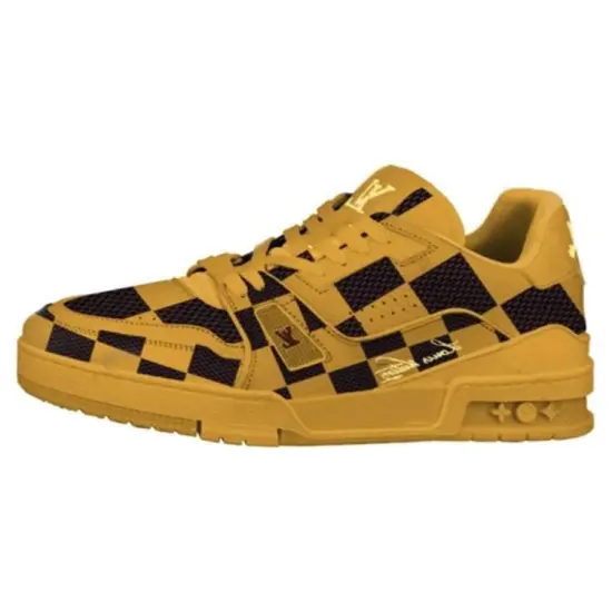 LOUIS VUITTON LV Trainer Sneaker Damier Pop Yellow