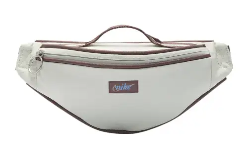 Nike Heritage Athleisure Polyester One Shoulder Crossbody Fanny Pack Small Women's White