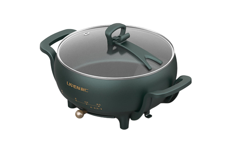 LIVEN Liren Electric Hot Pot 4.8L Electric Cooking Pot Household Multifunctional Non-stick Shabu Shabu Small Student Dormitory Mini Electric Hot Pot DHG-J282