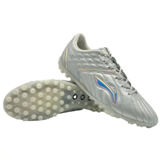 LINING Soccer Shoes Men Low-Top Silver