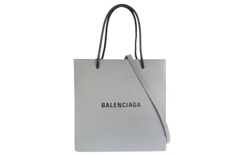 Balenciaga Leather Tote Bag, Shopping Bag, Shoulder Bag, Crossbody Bag, Handbag Women's Gray