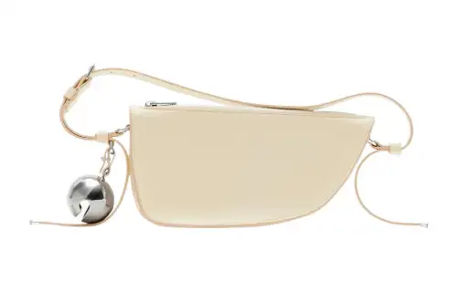Burberry Lambskin Shoulder Bag, Crossbody Bag Mini Women's Pearl White