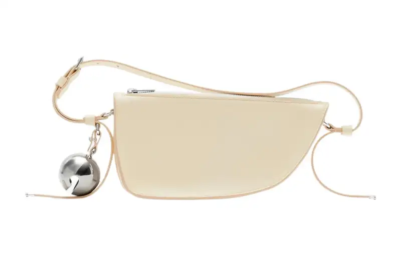 Burberry Lambskin Shoulder Bag, Crossbody Bag Mini Women's Pearl White