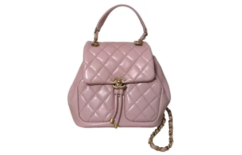 CHANEL Sheepskin Backpack Women's Pink