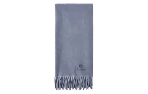 Loro Piana Knit Scarves Women's Blue Gray