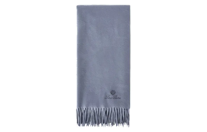Loro Piana Knit Scarves Women's Blue Gray