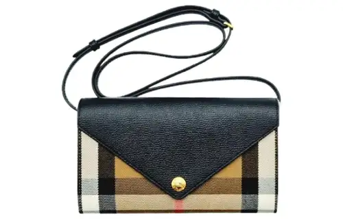 Burberry Hannah Check Shoulder Bag Black