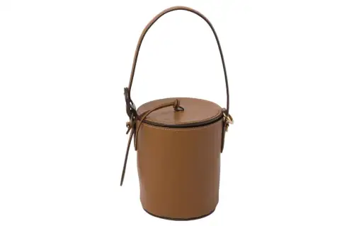 MIU MIU Leather Bucket Bag, Shoulder Bag, Crossbody Bag, Handbag Women's Caramel