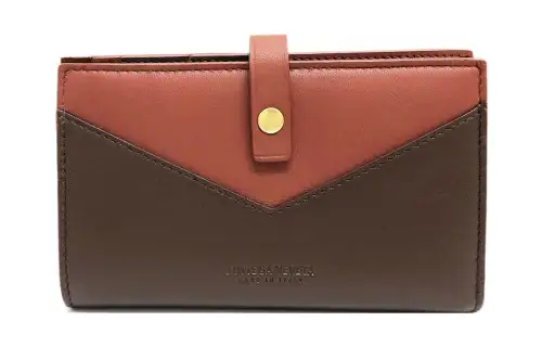 Bottega Veneta Calfskin Wallet Women's Brick & Brown