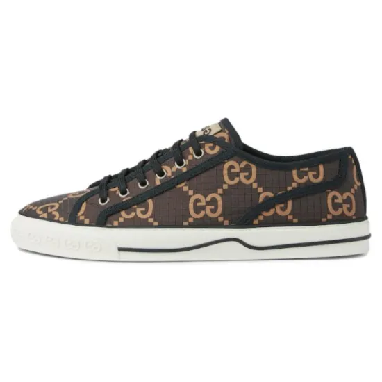 GUCCI Tennis 1977 Low 'GG Monogram   Ebony Beige'
