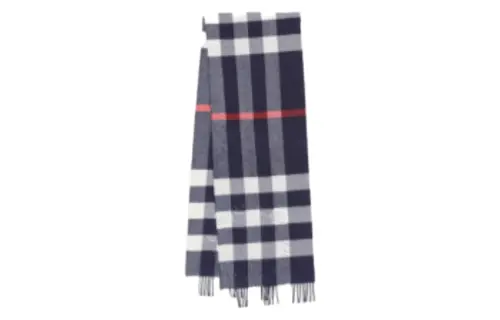 Burberry Checked Fringed-Edge Scarf