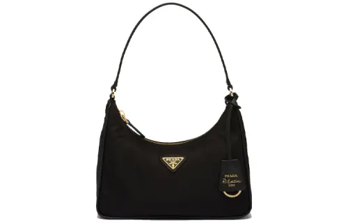 PRADA Re Edition Recycled Nylon One Shoulder Handbag Mini Women's Black