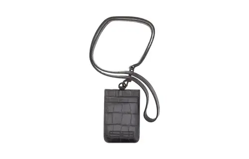 Balenciaga Leather Card Holder Women's Black