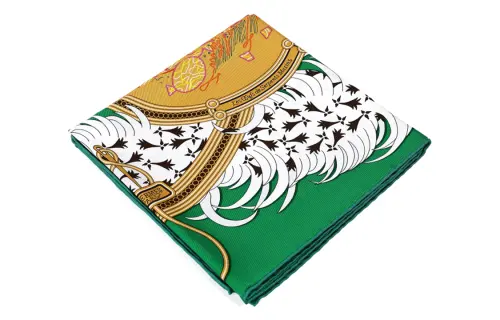 HERMES Silk Scarves Women's Green