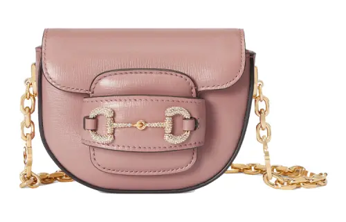 GUCCI Horsebit 1955 Leather Fanny Pack Regular Women's Pink