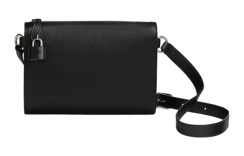 HERMES Bolittle Evergrain Calfskin Shoulder Bag, Crossbody Bag Women's 89 Noir Black