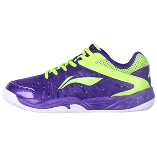 LINING Badminton Shoes Women's Low-Top Purple/Neon Green