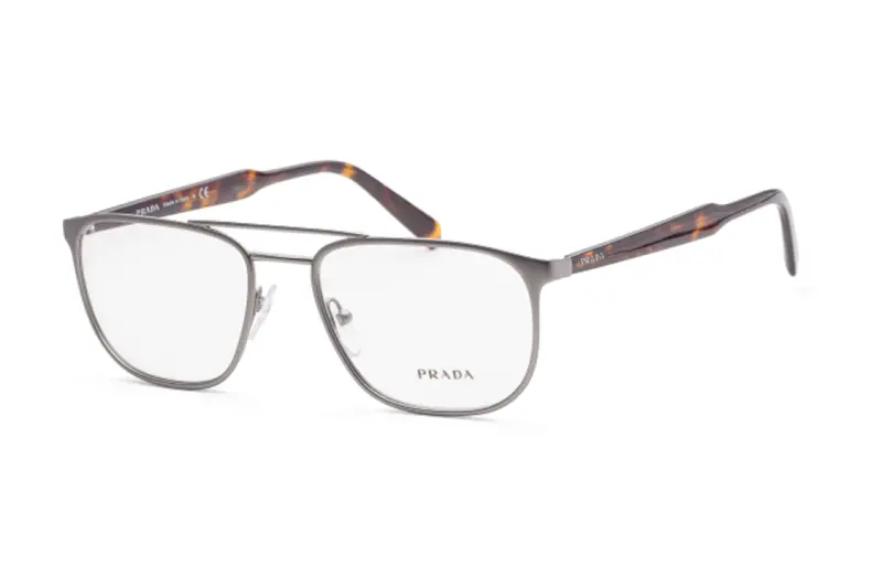 PRADA Metal Aviator Eyeglass Frames Unisex Tortoiseshell
