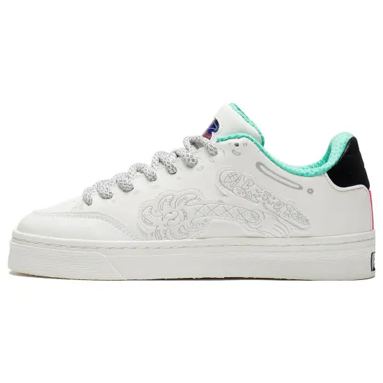 Steven Harrington X LiNing Skateboard Shoes Men Low-Top Snow White