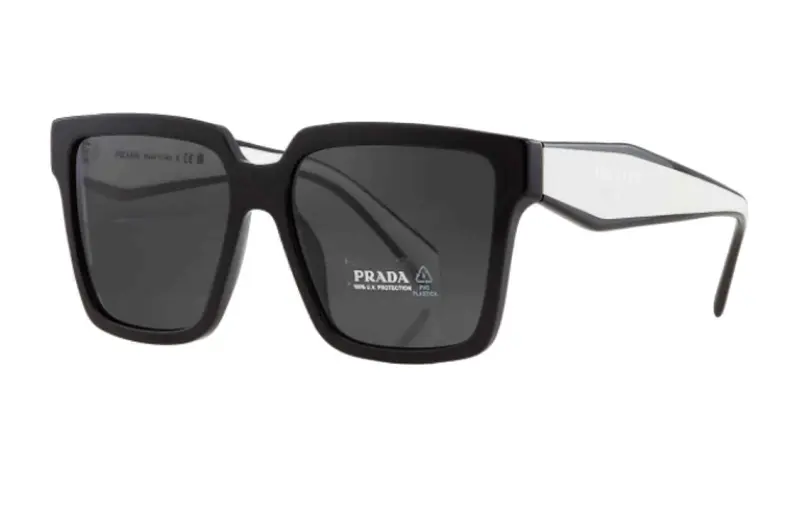PRADA Irregular Shape Sunglasses Women's Black