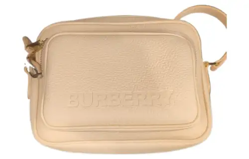 Burberry Cow Leather Camera Bag, Shoulder Bag Women's Beige