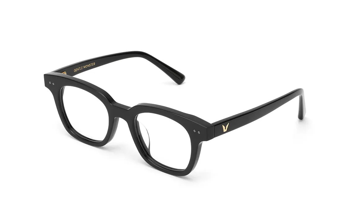 GENTLE MONSTER Plate And Metal Square Eyeglass Frames Unisex Black