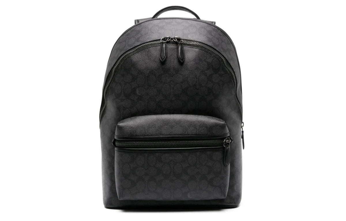 COACH Charter Artificial Leather Backpack Large Men's Charcoal Gray