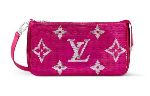 LOUIS VUITTON Pochette Accessories Fuchsia Gold