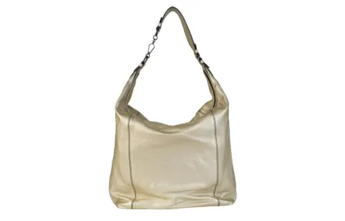 Bottega Veneta Genuine Leather Handbag, Shoulder Bag Women's Gold