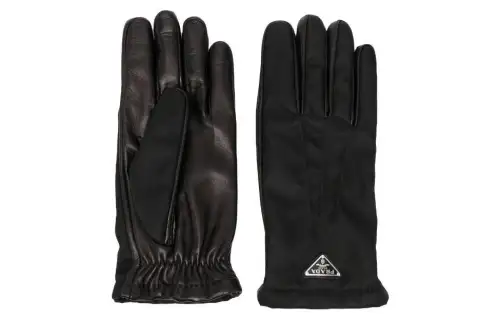 PRADA Elasticated Cuff Panelled Gloves