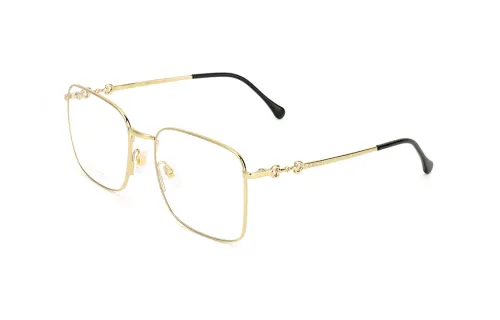 GUCCI Square Prescription Glasses Unisex Gold